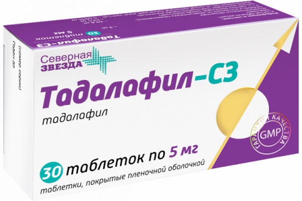 Тадалафил-СЗ инструкция по применению показания.