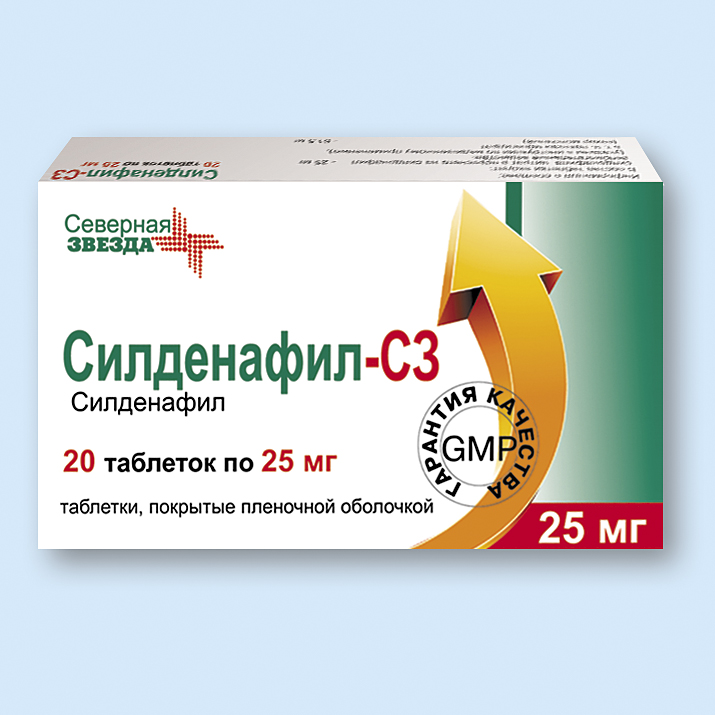 Синегра 25 мг №12 табл силденафил